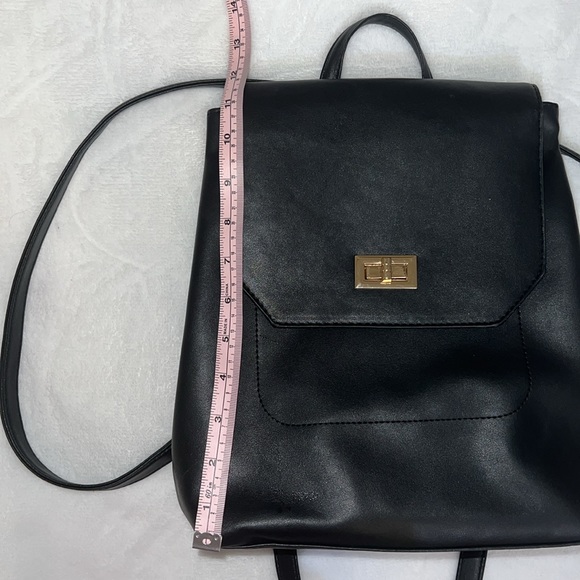 Black Elegant Backpack | Medium Backpack | Small Backpack | Chic Backpack - Picture 3 of 4